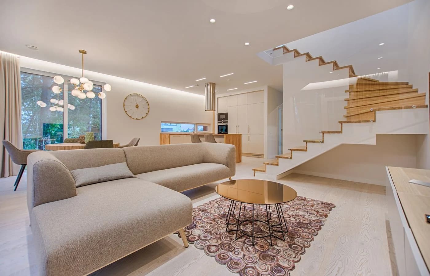 Clean and organized living room